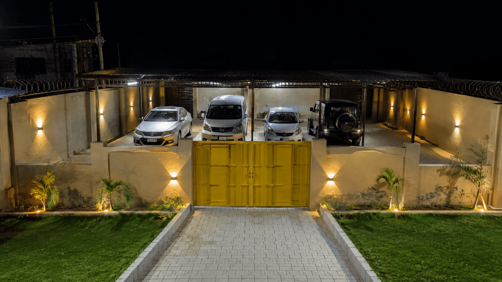 Farmhouse parking area